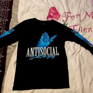 Antisocial butterfly shirt